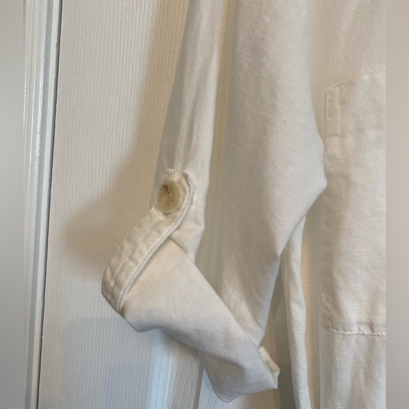 ZARA White Linen blend belted pantsuit jumpsuit romper Size XS - Picture 5 of 11